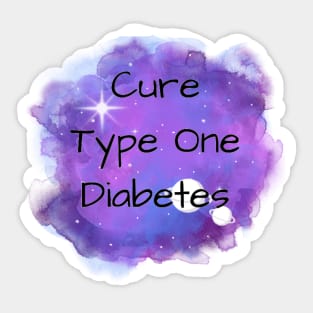 Cure Type One Diabetes Galaxy Sticker